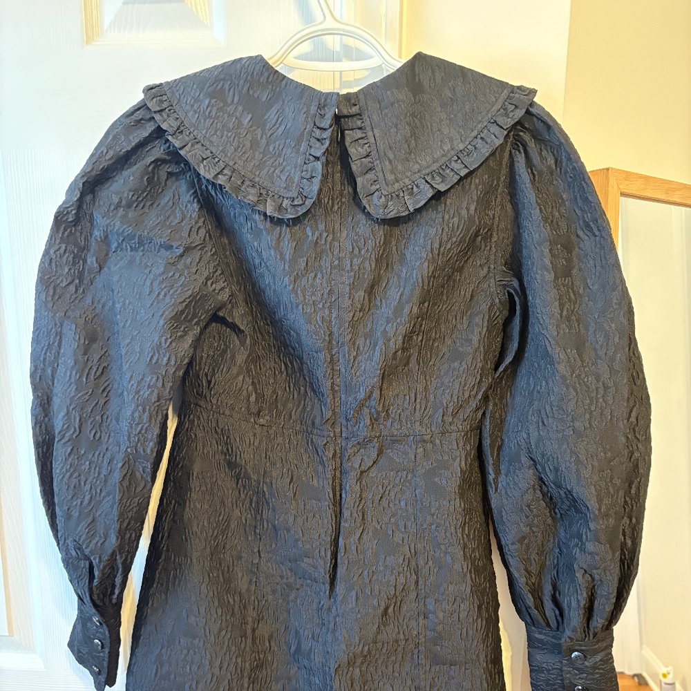 Ganni Jacquard Organza Mini Dress